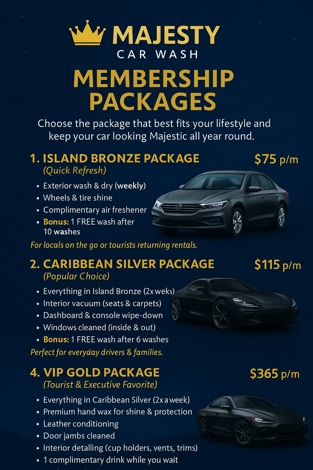 Majesty Car Wash Membership Package